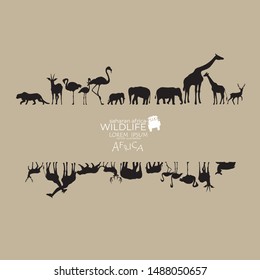 africa wildlife , vector illustration