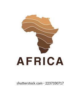 Africa Wood Logo Design Vector illustration creative badge symbol icon