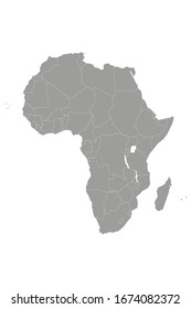 Mapa mundial de África vector gráfico