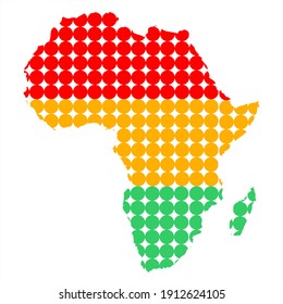 Afrikanische Welt kartographische Vektorgrafik. Feiern Sie den Monat der Schwarzen Geschichte. Amerikanisches und Afrikanisches Volk.