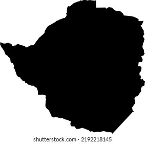 Mapa del mapa del vector de África en Zimbabue. Estilo minimalista dibujado a mano.