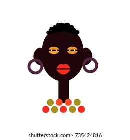 African aborigine. Cartoon vector illustration.