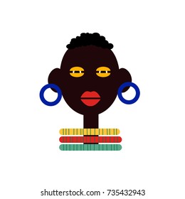 African aborigine. Cartoon vector illustration.
