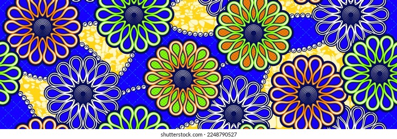 african abstract flower pattern background, floral print textile art, tribal abstract hand-draw, summer fashion artwork for Fabric print, clothes, scarf, shawl, carpet, bag