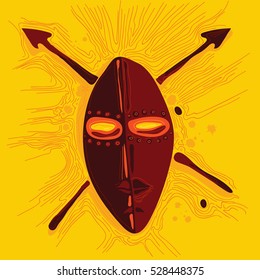 African Abstract Mask (Vector Art)