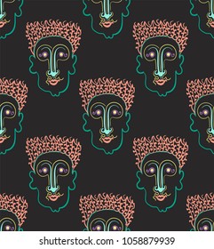 African abstract pattern in the eighties style