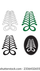 African Adinkra Symbol Aya Vector Illustration