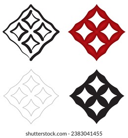 African Adinkra Symbol Eban Vector Illustration. Symbol Of Safety And Love