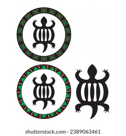 African Adinkra Symbol Odenkyem Vector Illustration