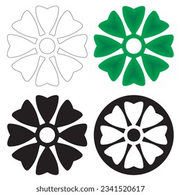African Adinkra Symbol Ohene Vector Illustration