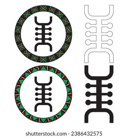 African Adinkra Symbol Osidan Vector Illustration