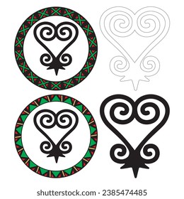 African Adinkra Symbol Sankofa Vector Illustration