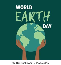 African american black hands hold Earth planet. World environment day. Save the earth.  World Earth day
