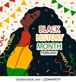 African American Black History Month Celebrate Vector Poster