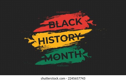 African American black history month 2023 celebration vector illustration