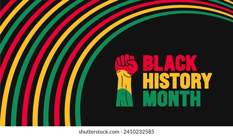 African American Black history month colorful lettering typography with background Celebrated February in united state and Canada. Juneteenth Independence Day. Kwanzaa. use to banner, poster, cover.