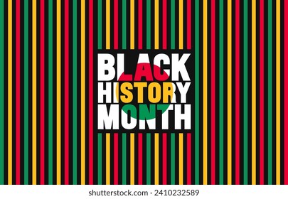 African American Black history month colorful lettering typography with background Celebrated February in united state and Canada. Juneteenth Independence Day. Kwanzaa. use to banner, poster, cover.