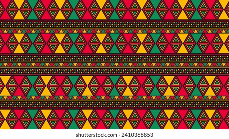 African American Black history month Neo geometric seamless pattern background. Celebrated February in united state and Canada. Juneteenth Independence Day. Kwanzaa. use to banner, poster, book cover.