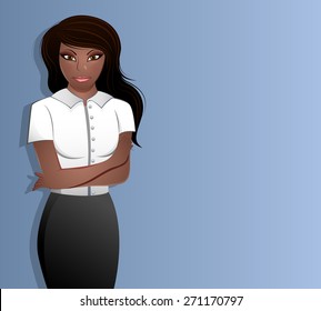 African American Business Woman Vector