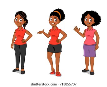 African american female poses