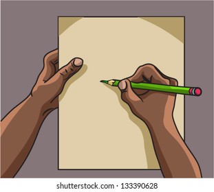African American hand writes