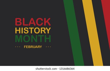 African American History or Black History Month. Celebrated annually in February in the USA and Canada. Vector poster, card, banner and background