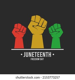 African American juneteenth freedom day poster vector suitable for social media posts and campaign purposes