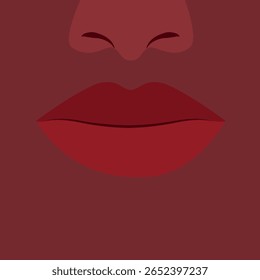  Icono afroamericano de los labios con concepto diferente de la Ilustración vectorial de la emoción
