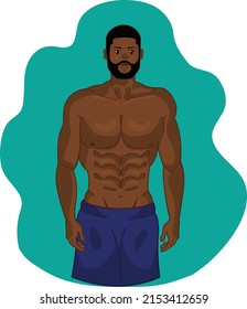 African American male fitness model