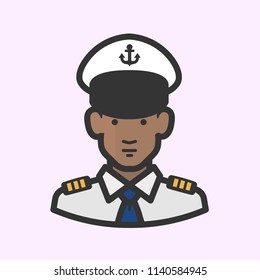 African American male ship captain