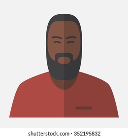 African american man, flat icon