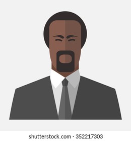 African american man, flat icon