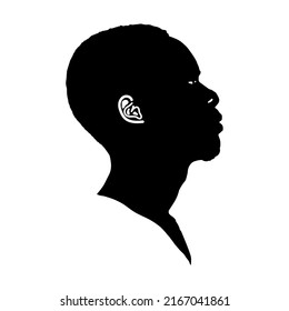 African American man silhouette standing Black life matter 