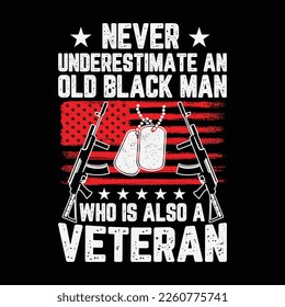 African American Military Veteran Black History design