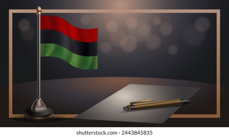 African American National Day, template banner vector Illustration