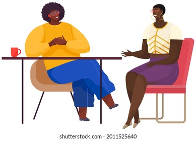 African american people are talking together. Friends are communicating, having conversation. Positive communication of colleagues Dialogue, conversation, talking and gesturing while meeting