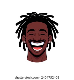 African American portrait vector. head portrait. icon. eps 