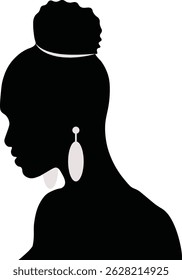 African American Profile. African Americans Silhouette. Black people vector