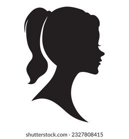 Afroamerikanischer Silhouette mit Curly Hair und schönem Gesicht und Nase