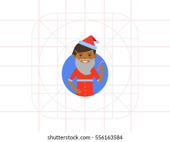 African American woman with candy cane