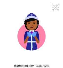 African American woman with Christmas ball