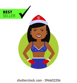 African American woman in fancy dress