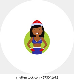 African American woman in fancy dress