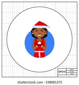 African American woman holding snow