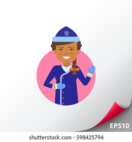 African American woman in Santa costume