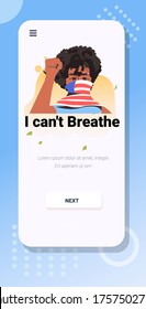 african american woman in scarf with raised up fist against racial discrimination black lives matter concept social problems of racism smartphone screen vertical portrait vector illustration