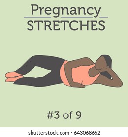 An African American Young Lady doing Pregnancy Exercise and Yoga Workouts