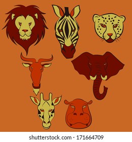 African Animal Head