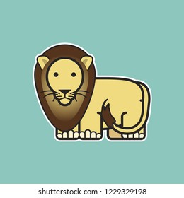 African Animal Safari Sticker Character Icon