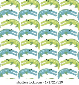 African animal seamless pattern. Crocodile background for children's textiles, Wallpaper and other surfaces